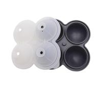 Stampo Per Ghiaccio Rotondo - Silicone Antiaderente A 4 Cavità, Creatore Di Di Ghiaccio, Vassoio Per Cubetti Grande, Scomparto A Rilascio Facile | Raffreddatore Professionale A Fusione Lenta Per