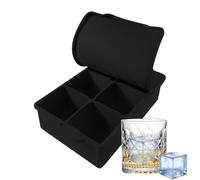 Stampo per ghiaccio | Stampo per fare il ghiaccio con 6 scomparti e coperchio | facile da rimuovere per bevande fredde come vino succhi e cocktail