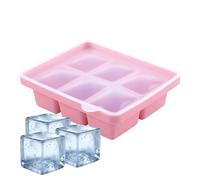 Stampo per Ghiaccio,Stampo per Ghiaccio Riutilizzabile con Coperchio 6 Comparti - Facile Da Rimuovere Lavabile in Lavastoviglie per Frigo Estate Festa All'Aperto Bibite Succo Birra Caffè - Cocktail Be