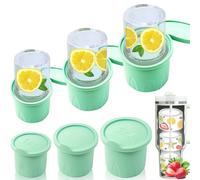 stampo per ghiaccio stanley cup in Silicone,ice cube tray for stanley cup riutilizzabile con coperchio,grandi Vassoi stampi per cubetti di ghiaccio a cilindro cavo,stanley cup ice mold maker (Verde)
