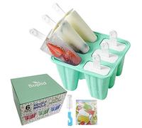 Stampo per ghiaccioli, 6 pezzi, riutilizzabile, in silicone, facile da rimuovere, senza BPA e approvato dalla FDA