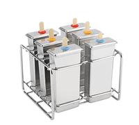 Stampo Per Ghiaccioli in Acciaio Inossidabile, Stampo Per Ghiaccioli con Supporto Per Bastoncini, Set di Base Per Ghiaccioli Stampo Per Ghiaccioli Stampo Per Gelato Fai-da-te(flathead)