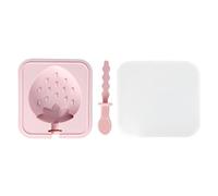 Stampo per ghiaccioli in silicone, stampo per gelato impilabile a forma di frutta con bastoncino per coperchio Stampo per congelatore riutilizzabile per ghiaccioli fai-da-te per (Fragola)