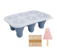 Stampo per ghiaccioli - Stampi per gelati | Maniche per ghiaccio riutilizzabili | Teneri per badminton Ghiaccio Pop Stick con bastone in legno | Vassoio per ghiaccio in silicone | Produttore di gelati