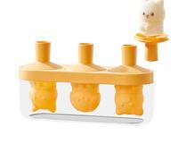 Stampo per ghiaccioli, vassoio per gatti, stampo per dolcetti, 3 scomparti, riutilizzabile, a prova di perdite, forma creativa, vassoio per ghiaccio con facile rilascio per crema, torta, yogurt