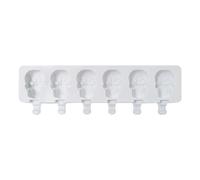 Stampo per ghiaccioli zombie, stampo per ghiaccioli per torta di Halloween, stampi a forma di teschio carino, 6 cavità in silicone per ghiaccioli fatti in casa, fai da te