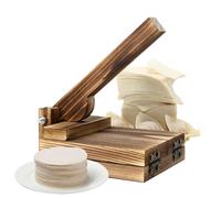 Stampo per gnocchi e - Utensile da cucina manuale in legno per foglie di impasto, stampo per impasto empanada, per impasto, tortilla, ravioli, a casa, gastronomia, panetteria, commercio