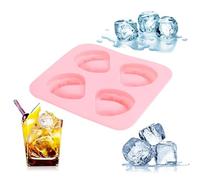 Stampo per il ghiaccio a forma di dentiera per dentisti o anziani, idea regalo per dentisti o anziani, 4 cubi
