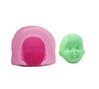 Stampo per il viso della bambola per bambini, in silicone, per il viso delle bambole, per argilla, per decorare torte, fai da te, in resina sintetica