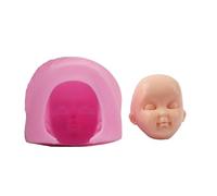 Stampo per il viso delle bambole, scultura in silicone, stampo per il viso, strumento per fondente commestibile, per cuocere, zucchero, resina di argilla, kit per muffe al cioccolato, gelatina