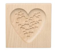 Stampo per in Legno 3.94"x3.94" Forma Cuore Intagliato