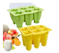 Stampo Per In Silicone,2 Pezzi 6 Cavità Per La Preparazione Di Dolci Freddi - Stampo Per Ghiaccioli Fatti In | Per Bambini Famiglie Estate Compleanno Feste A Casa Campeggio Succhi Latte Ma