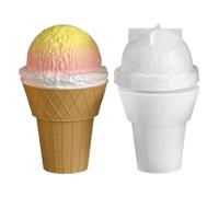 Stampo per in silicone in un pezzo con cono gelato, L | Forma cemento in resina e progetti decorazione candele