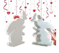 Stampo Per In Silicone | Stampo Coniglio Per Gesso | Forma Antiaderente Per Con Design Farfalle - Per Artigianato Pasquale, Colata Resina, Sapone, Decorazione Per La Casa