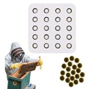 Stampo per innesto di api, 20 fori, supporto per telaio dell'alveare, in silicone, resistente al calore, strumento manuale per la gestione dell'apicoltura, per hobbisti principianti e commerciali