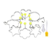 Stampo per la cottura delle uova - 8 di forme per utensili da cucina con pennello, anelli per uova in acciaio inossidabile - per cucina hamburger insalata panino frittella frittata