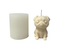Stampo per la creazione di saponi di cera carlino cioccolato a rilascio facile in silicone per regalo profumato amante dei cani