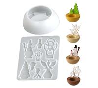 Stampo Per La Fabbricazione Di Porta Candele E Candelabri,Accessori Per La Stampaggio A Epoxy E Gesso Per Natale,Stampi In Silicone Per Candelabro | Destinato Per La Decorazione In Calcestruzzo Alle