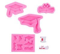 Stampo per laurea in silicone, stampi per fondente per decorazioni per laurea - Stampo per cappello da laurea in silicone per caramelle | Strumento per preparare dessert dalla consistenza morbida per