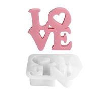 Stampo per lettere d'amore - Stampo in Silicone Alfabeto per l'artigianato, Stampo a Forma di Lettera e Cuore | Stampi per Segno di Parola in Resina, Stampi per Cioccolato personalizzati, f