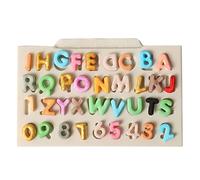 Stampo per lettere, stampo riutilizzabile in silicone per fondente, alfabeto maiuscolo, numero, modello, strumento per la preparazione di dolci da forno, decorazione di torte