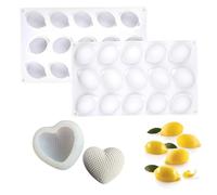 stampo Per Limone in Silicone per Amore e Cottura, Stampo da 15 Griglie Adatto per Dessert Fai-Te, Mousse e Cubetti di Ghiaccio