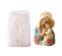 Stampo per madre religiosa vergine riutilizzabile antiaderente che fa la | Stampo per statua della Sacra Famiglia per gesso gesso fondente scultura festa del Ringraziamento ufficio casa scrivania
