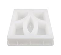 Stampo per Mattoni in Cemento Cavo Bianco, Plastica Ingegneristica | Motivo Floreale a Petali, Smontaggio Rapido, Superficie Liscia e Nitida, per Vialetti e Pareti Decorative