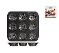 Stampo Per Miniroll Tondo Forato In Antiaderente 9 Posti Cm 7,5, Argento