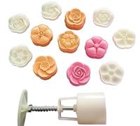 Stampo per mooncake, Stampi for pressa for torta lunare con fiori a pressione manuale, stampo for Taglierina for biscotti Strumento for decorare torte fai da te Biscotto a for gadget cucina