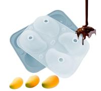 Stampo per mousse, stampo 3D per cioccolato a forma di mango, per torte con 4 cavità e facile rimozione per gelatina, budino, cioccolato, per pasticceria fatta in casa, lezioni
