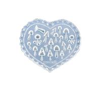 Stampo per nail art in silicone con foglie d'acero funghi motivi a cuore per manicure Design Modello riutilizzabile Manicure Creativo Stencil