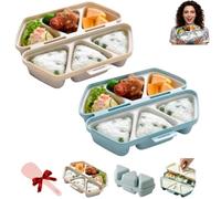 Stampo per onigiris 6 in 1, stampo per Onigiris da 15,2 cm, stampi triangolari per sushi, veloce da realizzare e facile da riporre, trasportare e pulire, 6 palline di riso Onigiris per palline di riso