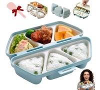 Stampo per onigiris 6 in 1, stampo per Onigiris da 15,2 cm, stampi triangolari per sushi, veloce da realizzare e facile da riporre, trasportare e pulire, 6 in una volta pressa per palline di riso