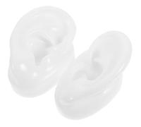 Stampo per Orecchio Artificiale in Silicone Bianco per Formazione Didattica | Canale Auricolare Simulato, Differenziazione Lato Sinistro-destro, Finitura Liscia, per Vetrine e Aule