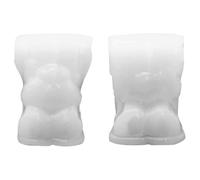 Stampo per orsi 2 pcs simpatle silicone orsacchiotto grazioso stampo non bastoncini di silicone morbido per cioccolato, cubetti di ghiaccio, candele, budino, sapone, l