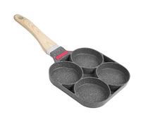 Stampo per Padella in Alluminio con Rivestimento Antiaderente, per Colazione, Pancake, con Manico Antiscottatura, per Colazione, Pancake, Uova, (Fornello universale a