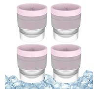 Stampo per palline di ghiaccio | forma di ghiaccio sferico riutilizzabile | 4 pezzi in silicone per cocktail, whisky, vino, feste, casa, compleanno, barbecue, picnic