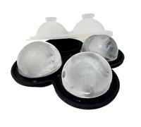 Stampo per Palline di Ghiaccio,Stampo Riutilizzabile Antiaderente per 4 Cubetti - Ghiaccio per Whisky,per Whisky Cocktail Bourbon Caffè Acqua Succo Bevande Casa Ristorante Cucina