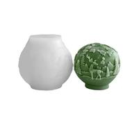 Stampo per palline di Natale in silicone per uso alimentare, multiuso, per sapone, cioccolatini, artigianato, forniture creative di Natale