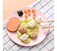 Stampo per palline di riso antiaderente, kit per la preparazione di sushi, mini orsi, palline di riso per sushi bento stampo con alghe Nori Expression Cutter Bento Box accessori fai da te cucina e