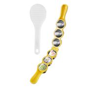 Stampo per palline di riso per sushi, in acciaio inox, strumento per la creazione di onigirii, set di pressa per stampaggio a forma triangolare e rotonda, design antiaderente, kit bentoo fai da te con