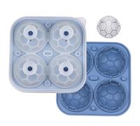 Stampo per palline - per palline 14x14x4 cm | per cioccolato, modello blocco freddo a forma di calcio, stampo per ghiaccio, per cocktail, bevande per feste, caffè, succhi, bevande, frigo