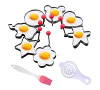 Stampo per pancake, 7pezzi anello per uovo,anelli per uova in acciaio inossidabile,anelli per uova antiaderenti,anelli d'uovo al piatto,anello per uova stampo pancakes,stampo per uova al piatto con