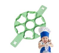 Stampo per pancake - Anelli di muffin | Pacake Maker | Muffin Top Pan | Shaper simpatico per pancae orso con 2 manici | Anello di uova in silicone, 7 scomparti, gadget da cucina, frittura di strumen