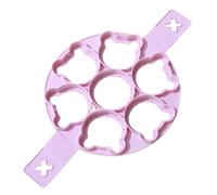 Stampo per pancake - Anelli di muffin | Pacake Maker | Muffin Top Pan | Shaper simpatico per pancae orso con 2 manici | Anello di uova in silicone, 7 scomparti, gadget da cucina, frittura di strumen