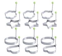 Stampo per pancake da 12 pezzi: anelli per uova antiaderenti in acciaio