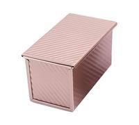 Stampo Per Pane, Acciaio Al Carbonio Antiaderente Con Coperchio E Design Corrugato, Teglia Pullman Capacità 1 Lb, Risultati Professionali Per Pane E Torte Fatto In Casa, 19x8cm Tegame Robusto