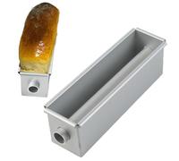 Stampo per pane antiaderente - Scatola per toast in lega di alluminio | Stampi per panini a pane lungo con tubo rimovibile per cottura fai da te 0,05 pollici