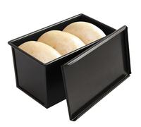 Stampo per pane tostato antiaderente in lega di alluminio con coperchio, stampo per toast con coperchio, resistente al calore, per panini, casa, bar, ristoranti